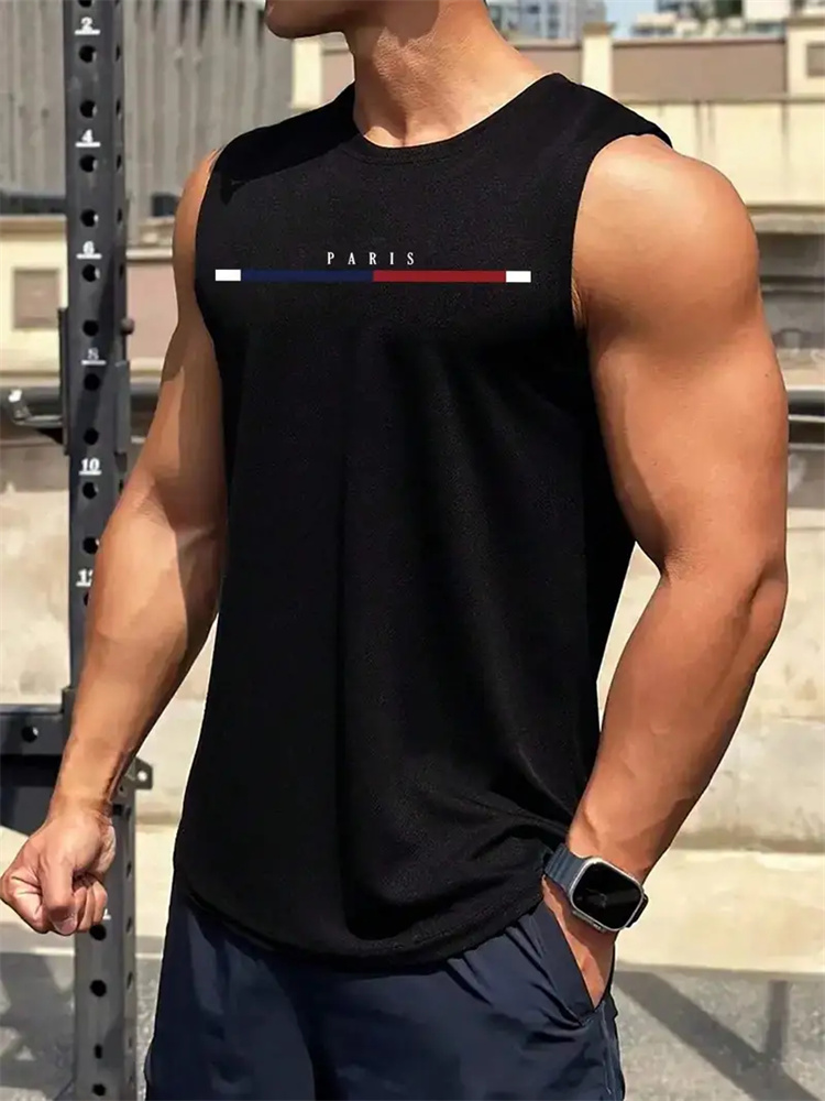 Running Gear Youth - Summer new men's round neck vest