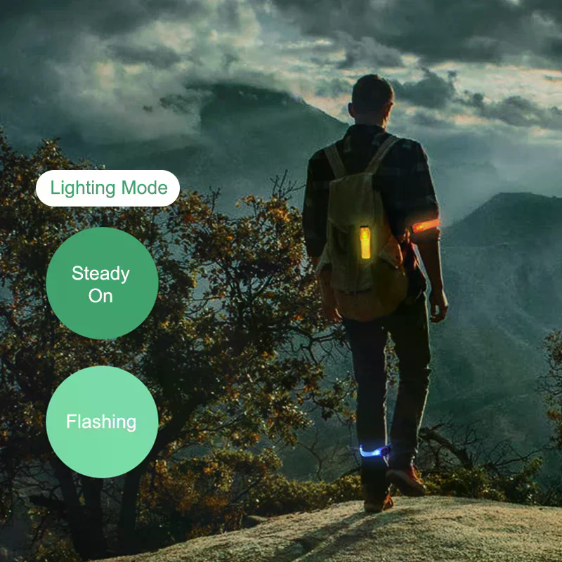 Running Gear Lights - LED Armband Rechargeable, High Visibility Reflective