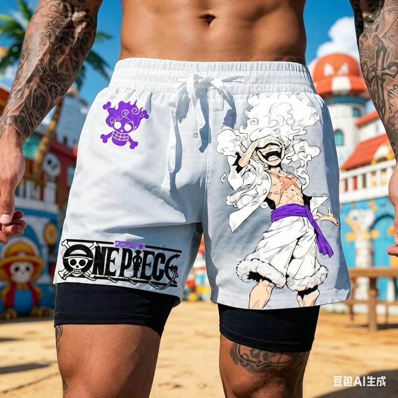 Running Gear Hat - One Piece Anime White Double Layer