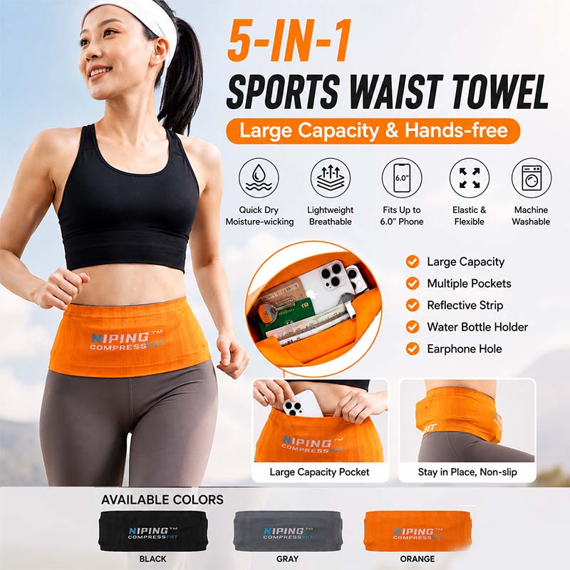 Running Gear Kit - Running Waistband Invisible Anti-slip Phone Holder