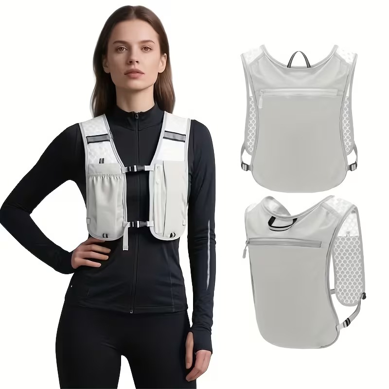 Running Gear Storage - Reflective Lightweight Running Vest for Biking