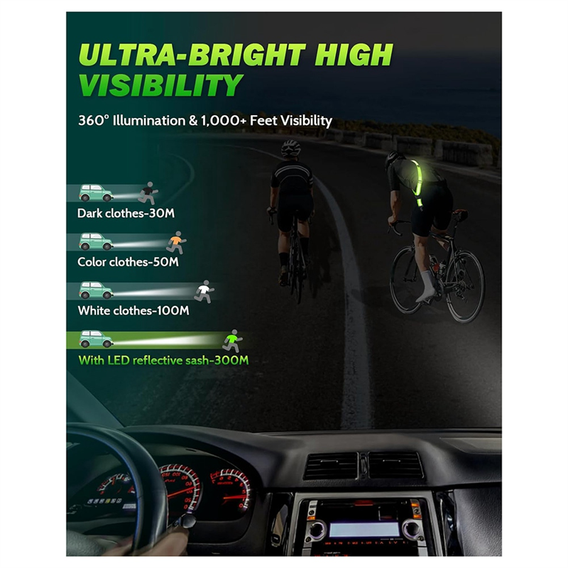 Running Gear Lights - NEW-LED Reflective Belt Sash With Phone