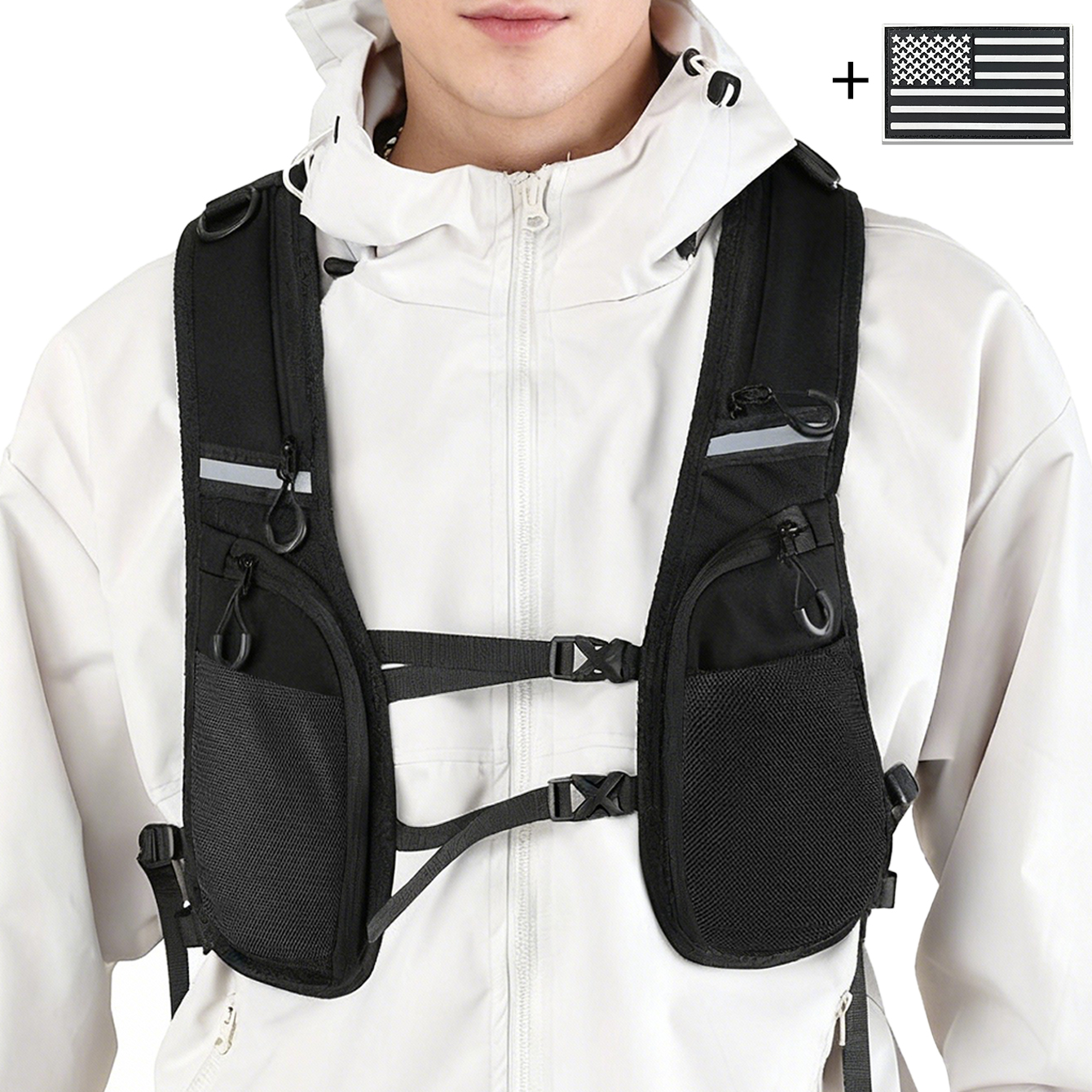 Running Gear Storage - Lightweight Reflective Vest Safety Gear with