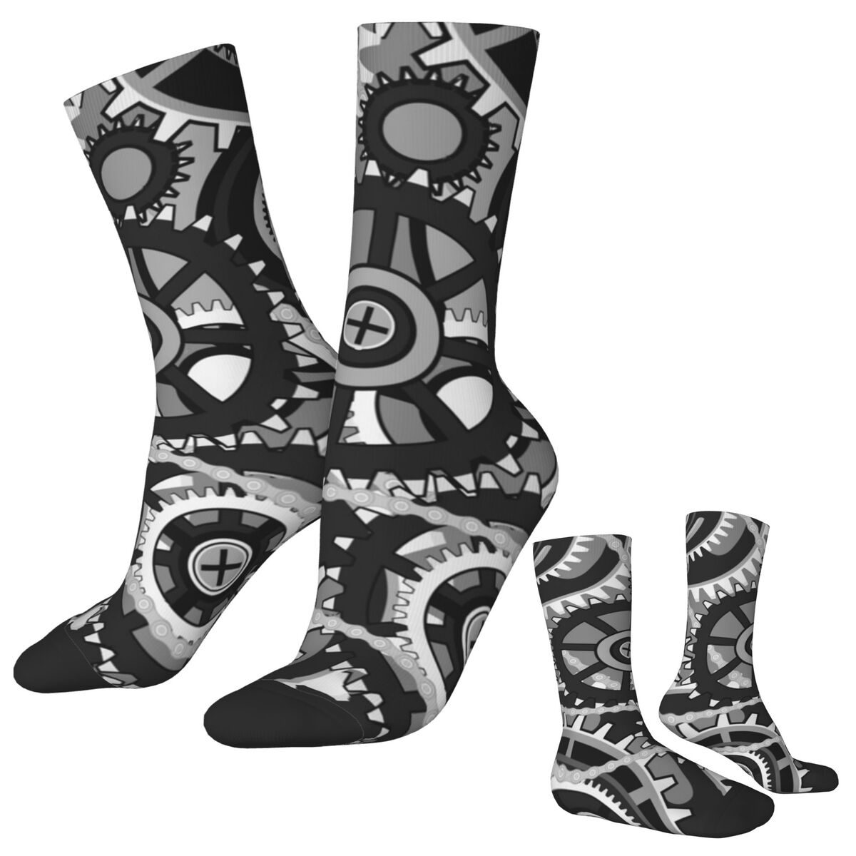 Quality Running Gear - Gears Vintage Wheels Stockings Men Print
