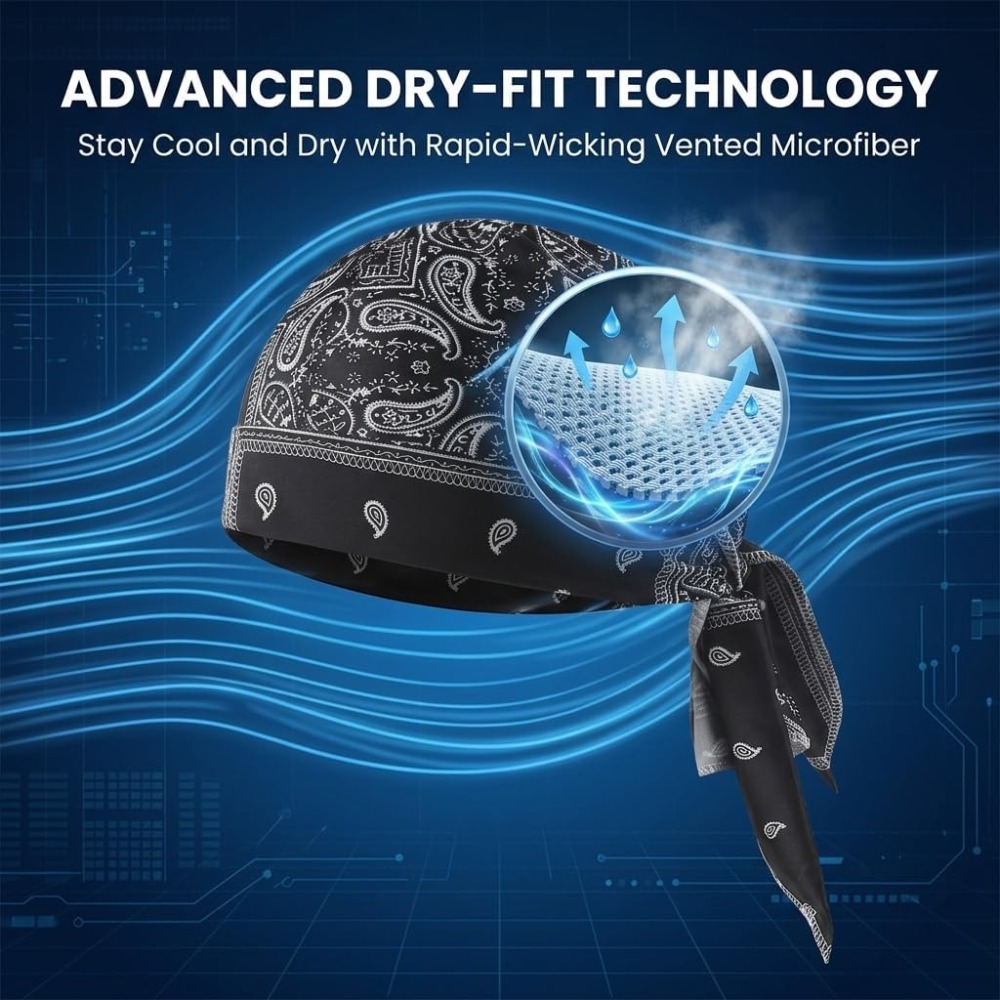 1-5pcs Cooling Skull Cap Helme - Running Gear Hat ulasan dan harga