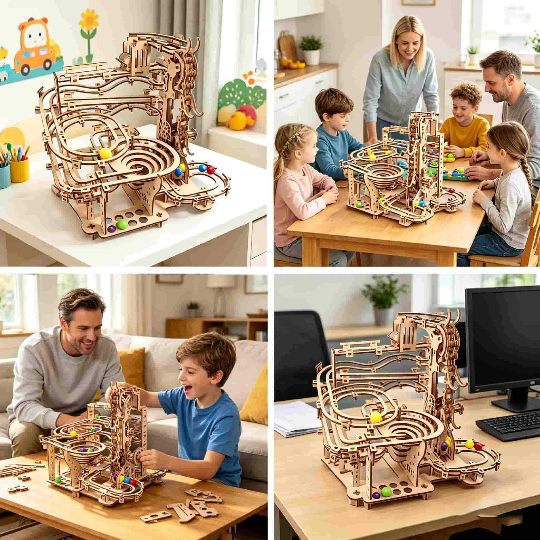 Mechanical Marble Run 3D Woode - Running Gear Gifts ulasan dan harga