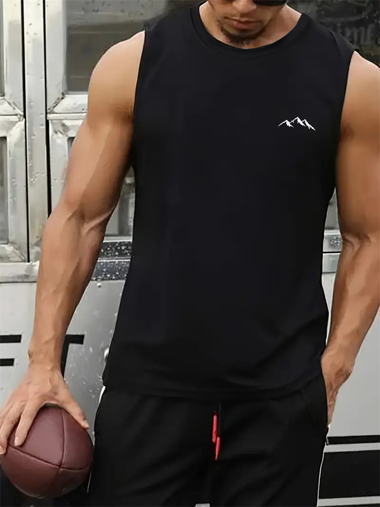 Summer new men's round neck ve - Running Gear Youth ulasan dan harga