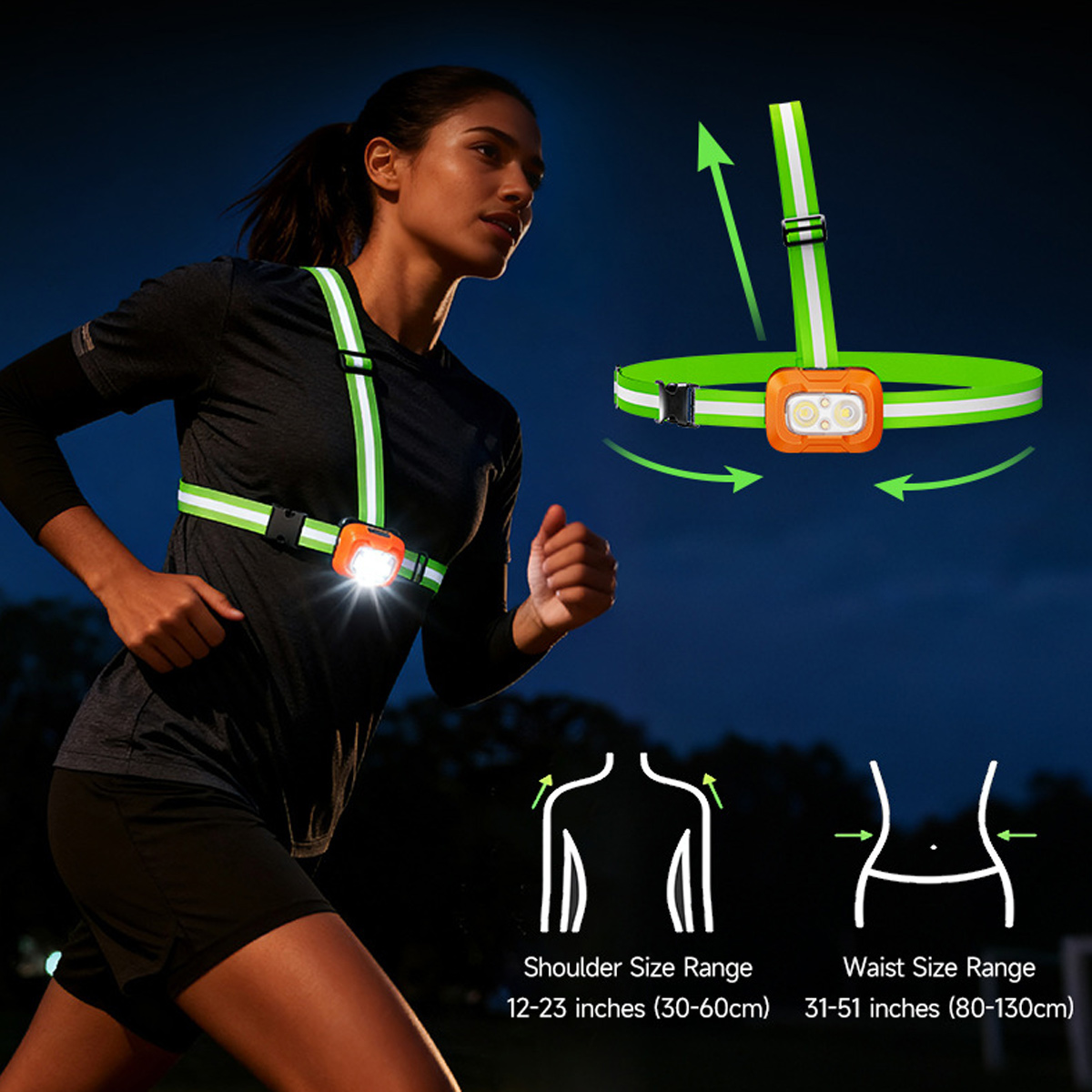 Running Light USB Rechargeable - Running Gear Lights ulasan dan harga