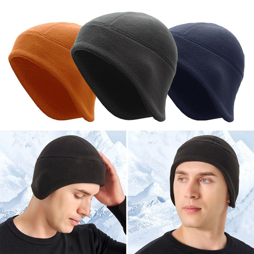 Winter Polar Fleece Beanie Hat - Running Gear Hat ulasan dan harga