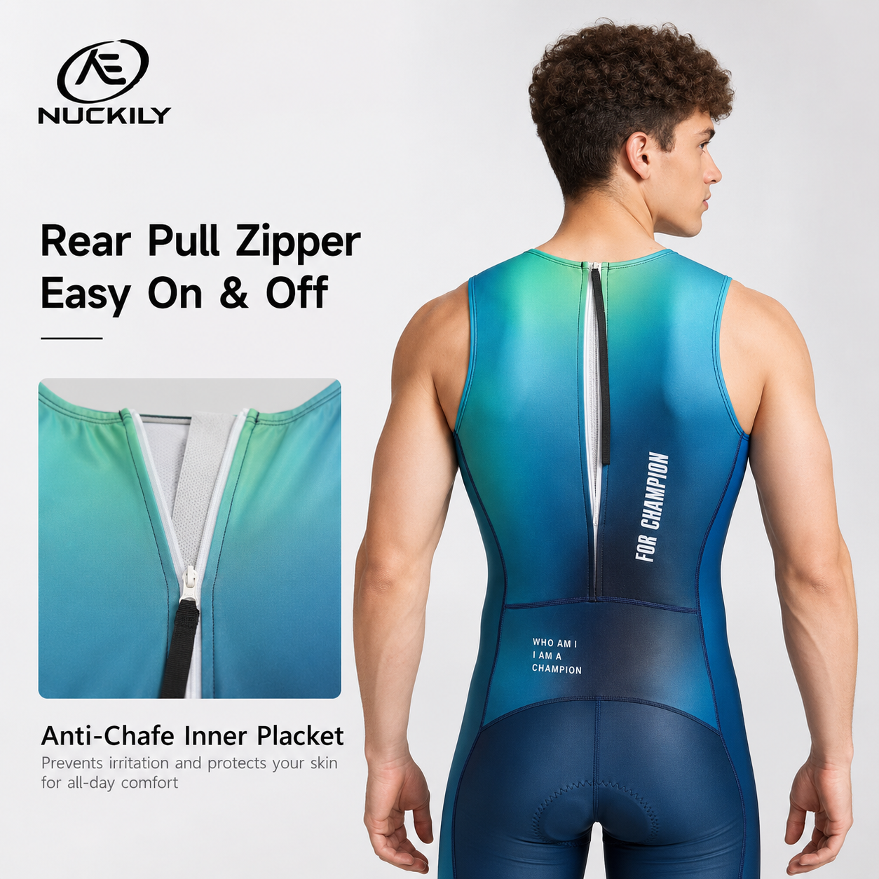 NUCKILY Triathlon Suit Sleevel - Running Gear Youth ulasan dan harga