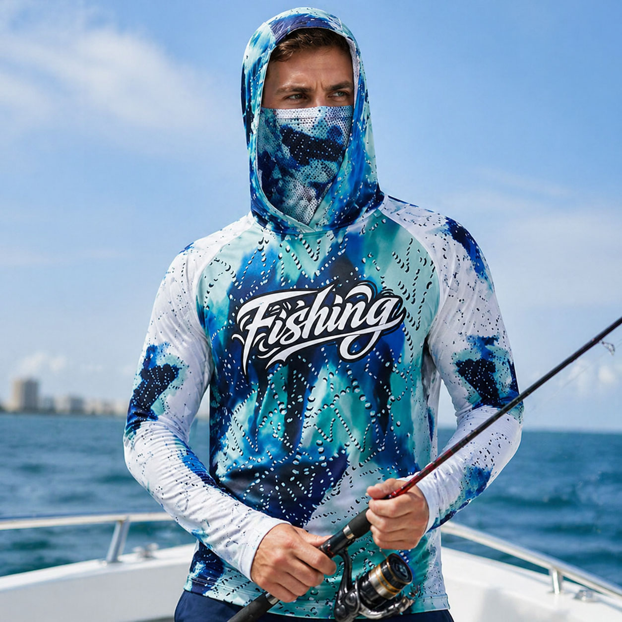 Fishing Hood Riding Tops Wear  - Running Gear Kit ulasan dan harga