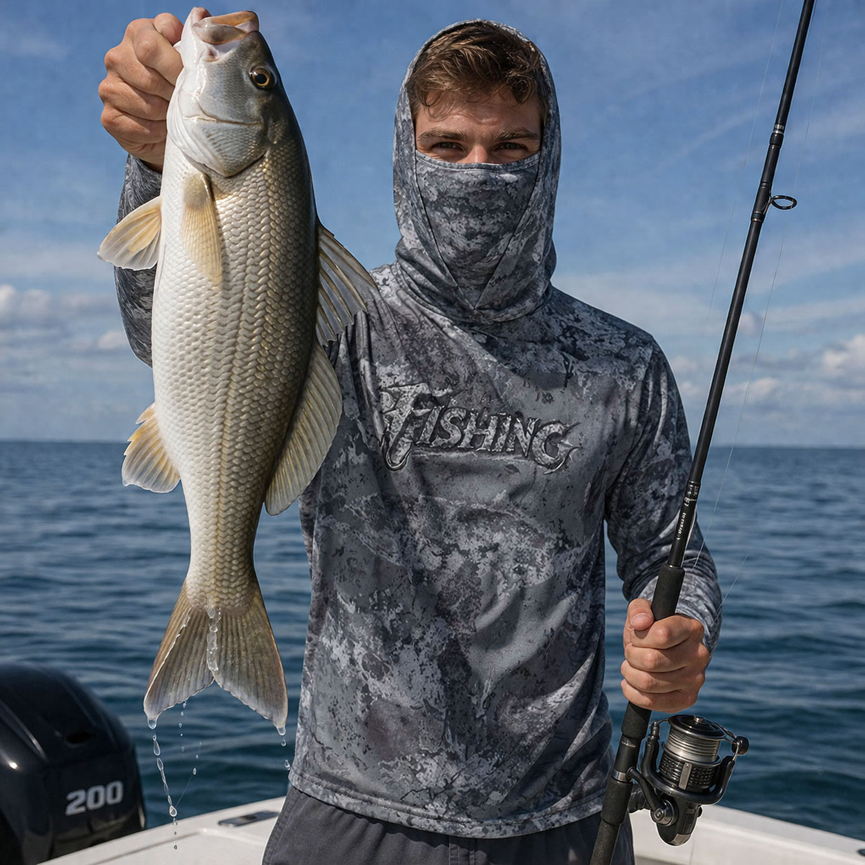 Fishing Hood Riding Tops Wear  - Running Gear Kit ulasan dan harga