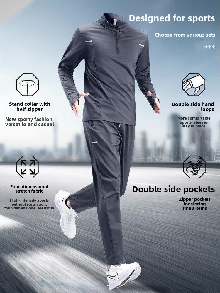 Men's Running Sport Suit Long  - Running Gear Youth ulasan dan harga