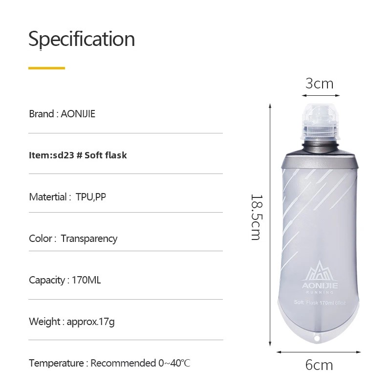 AONIJIE SD23 TPU Collapsible 1 - Energy Gel Pack ulasan dan harga
