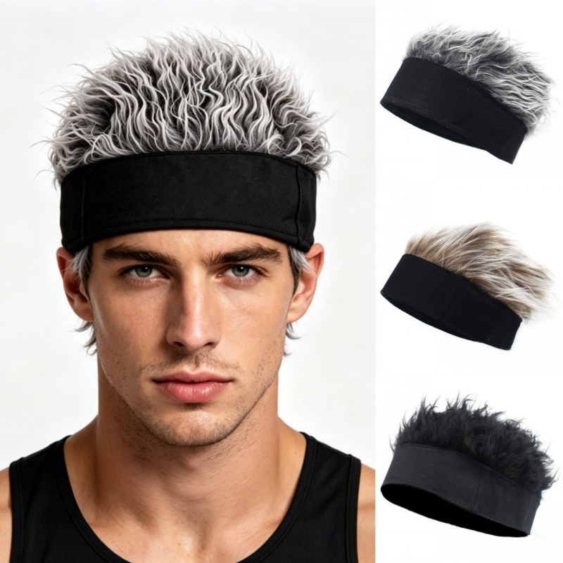 Men Womens Synthetic Wig Spike - Running Gear Hat ulasan dan harga
